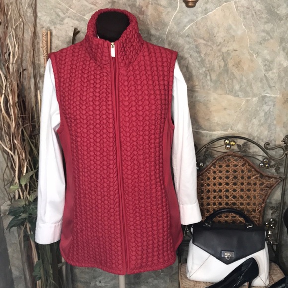 Susan graver 🌹 stunning raspberry rust Red vest - Picture 1 of 13